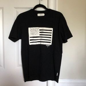 Chocoolate black T-shirt with American flag